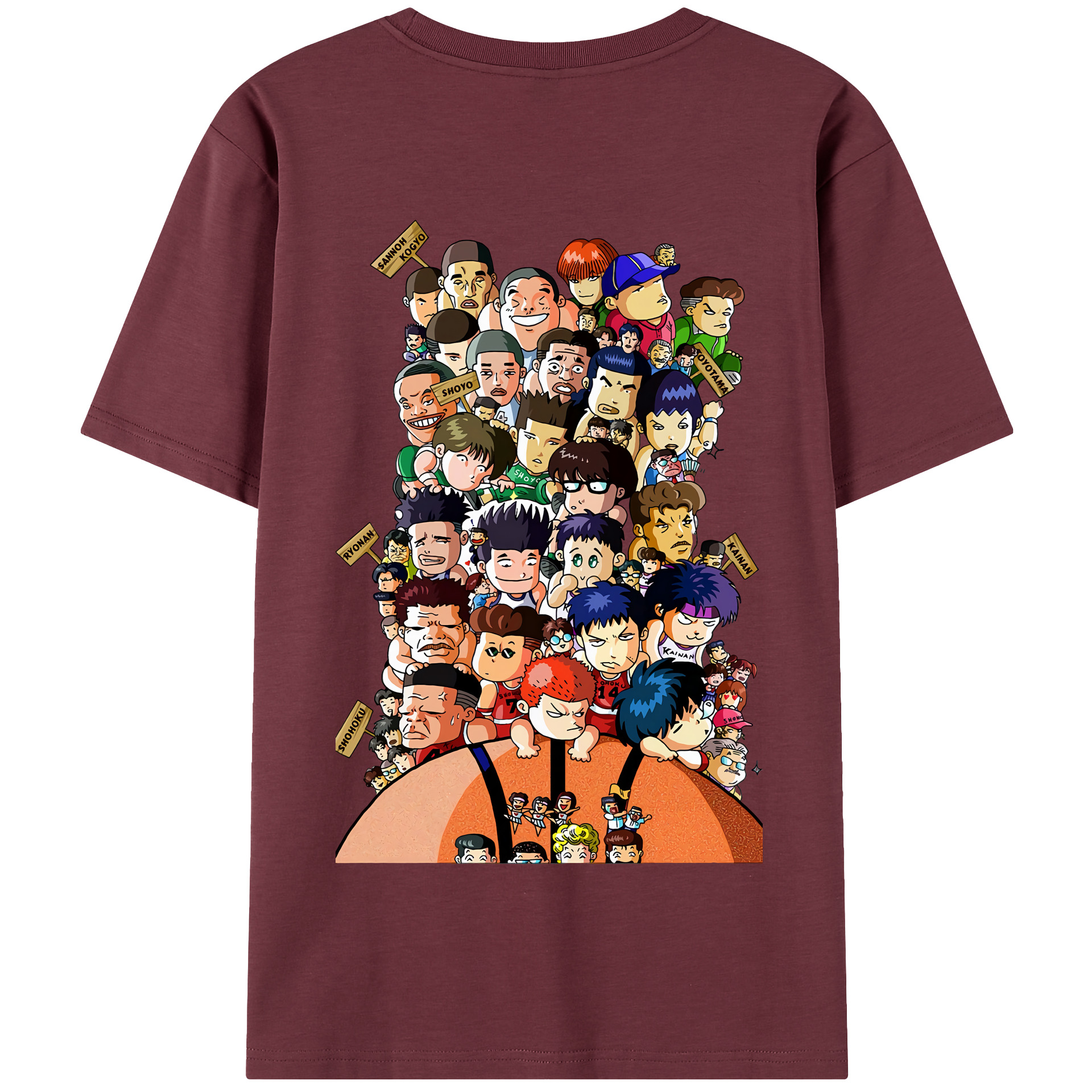 SLAM DUNK／スラムダンク 綿100％半袖Tシャツ（背面プリント）
